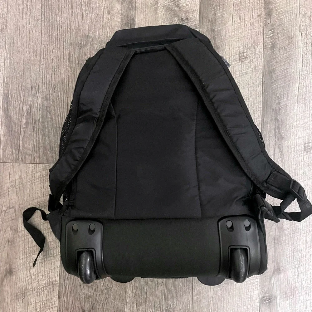 Samsonite Wheeled Backpack Black Grey Rolling Travel School Bag Carry On Luggage